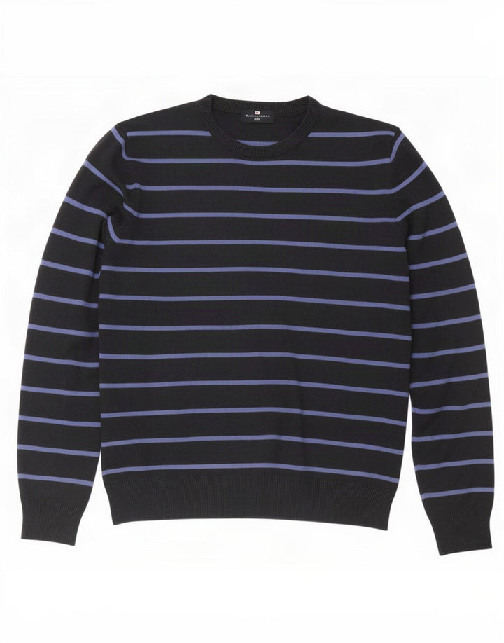 Maglione maglione girocollo da uomo Marks & Spencer blu Harbour grande blu scuro