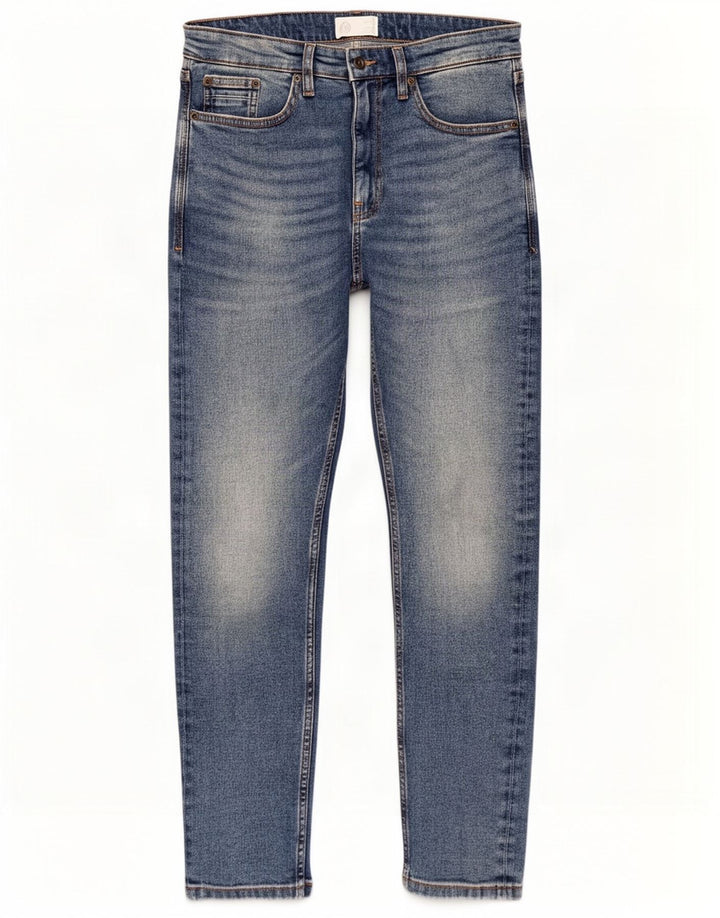 Jeans slim da uomo Marks & Spencer W32 L31 cotone blu