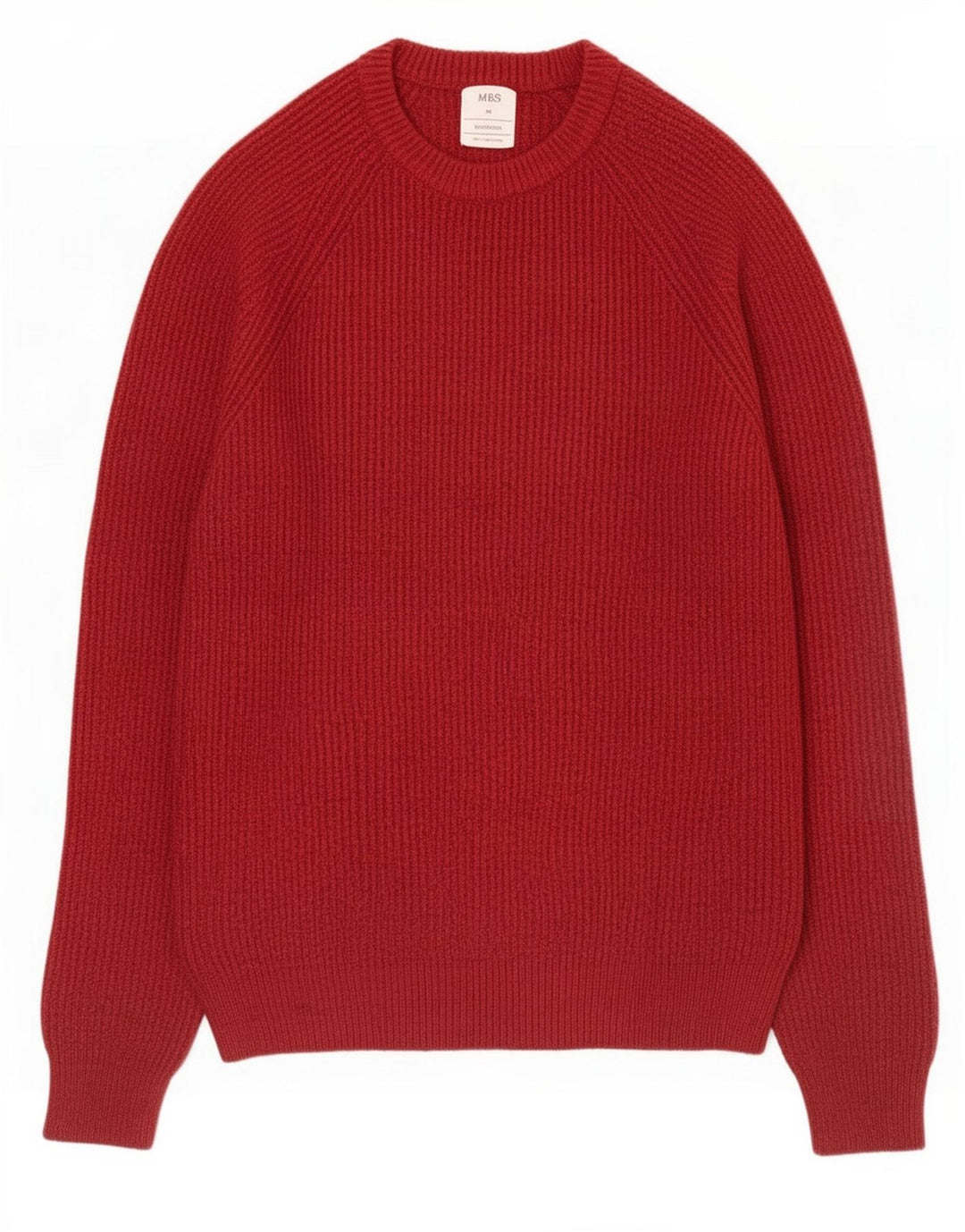 Maglione maglione girocollo da uomo Marks & Spencer rosso medio in poliammide