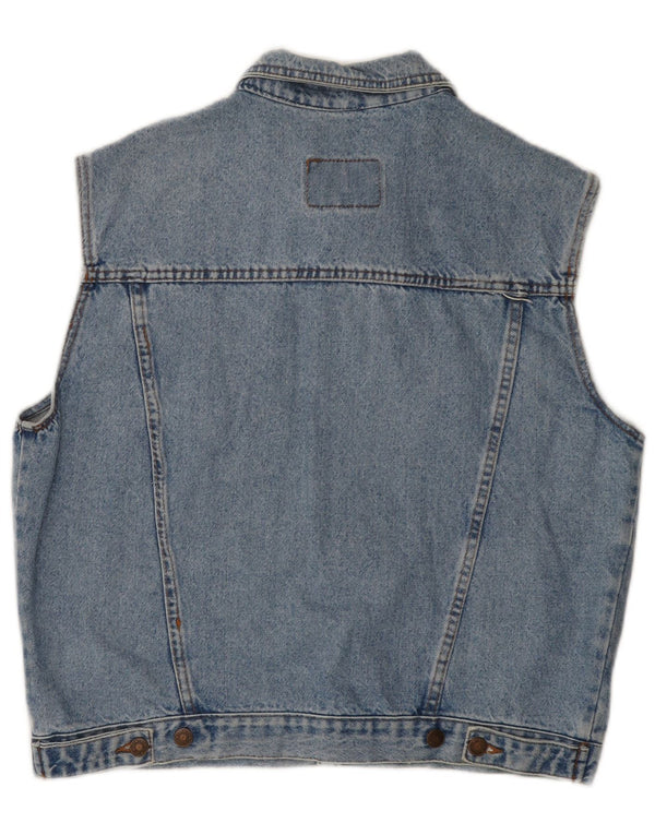 Casucci Gilet in denim da uomo UK 40 grande cotone blu