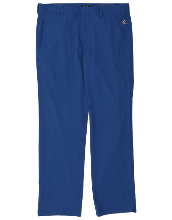 Pantaloni chino dritti da uomo Adidas W36 L32 poliestere blu