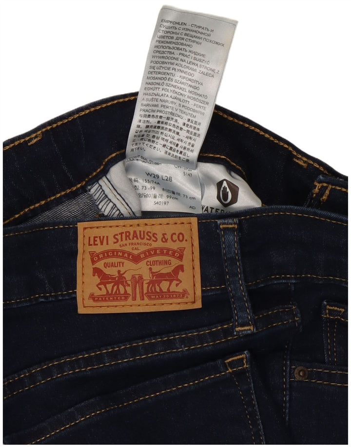 LEVI'S Jeans skinny 711 da donna W29 L28 cotone blu navy