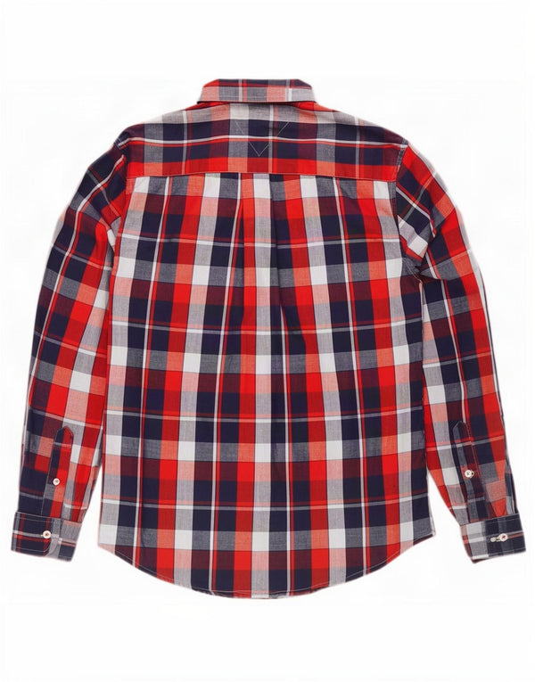 Camicia da uomo su misura Tommy Hilfiger piccola in cotone a quadri blu navy