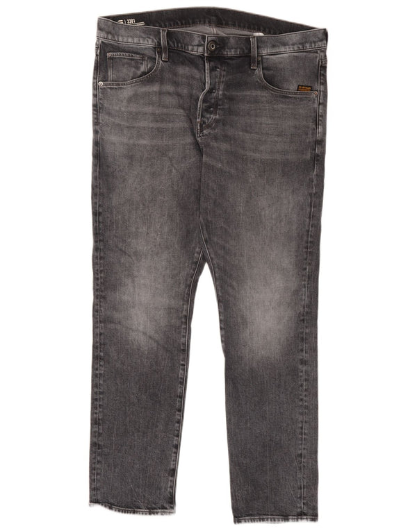 Jeans affusolati regolari da uomo G-Star W38 L32 cotone grigio