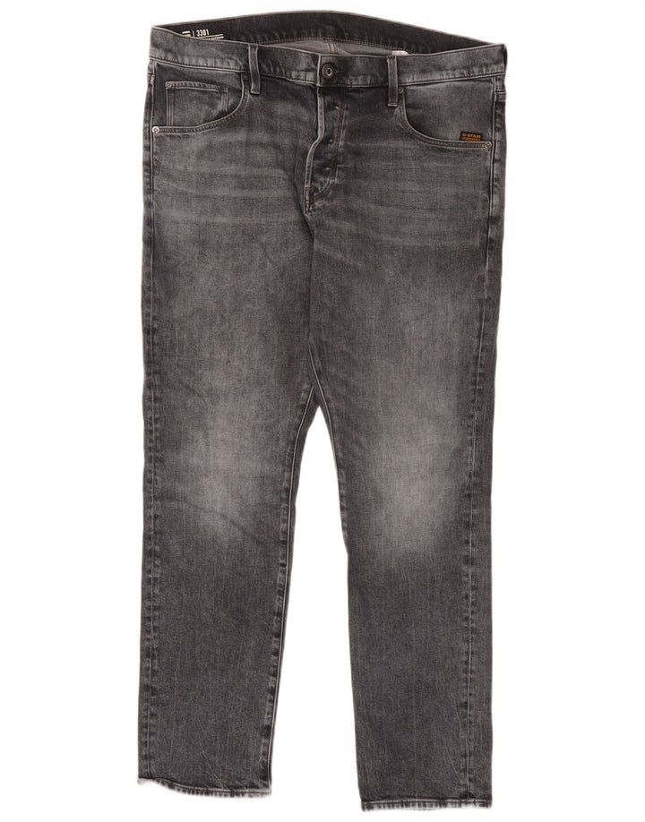 Jeans affusolati regolari da uomo G-Star W38 L32 cotone grigio