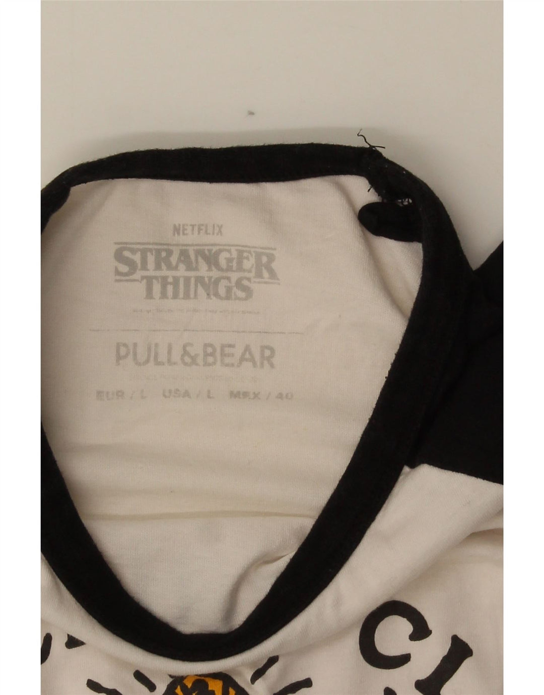 T-shirt grafica da uomo Pull & Bear Top grande in cotone color block bianco