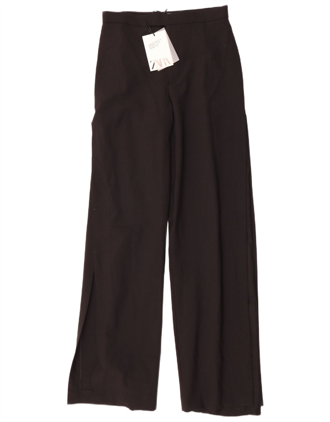 Pantaloni casual a gamba larga da donna Zara medi W28 L35 poliestere nero