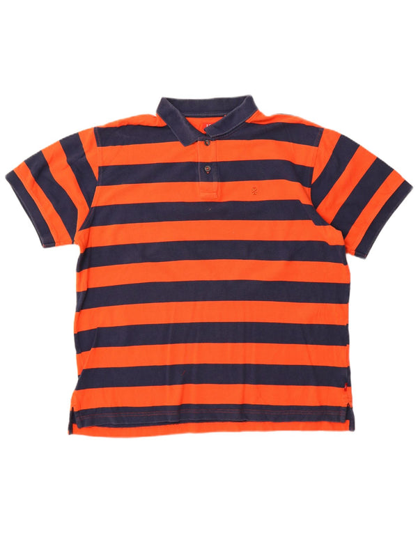 Polo da uomo Izod XL in cotone a righe arancioni