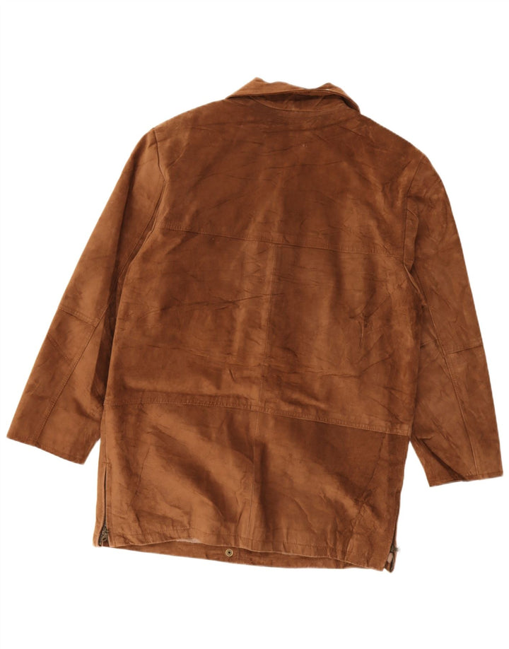 Soprabito da donna in pelle scamosciata Sauria EU 44 XL in pelle marrone