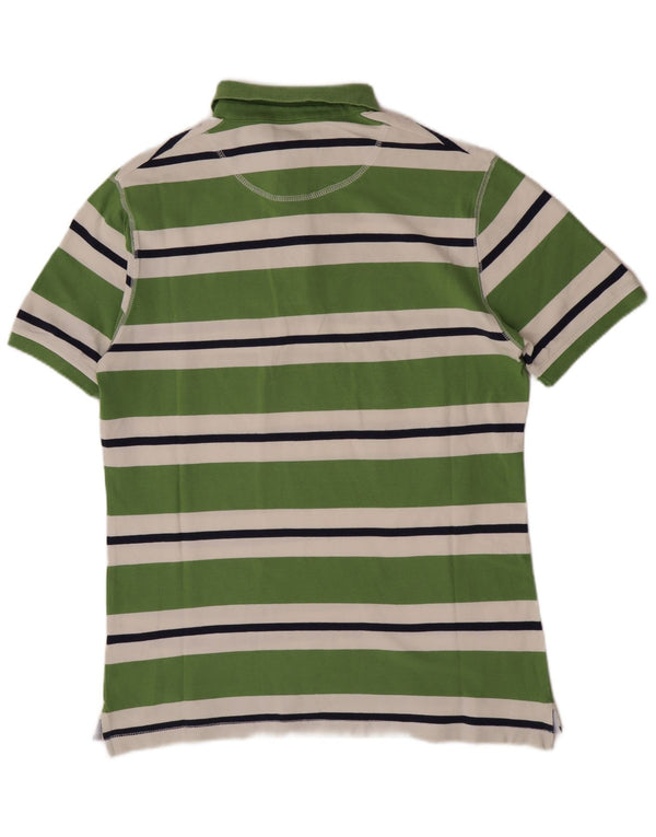 Polo Conte of Florence da uomo vestibilità regolare in cotone a righe verde medio