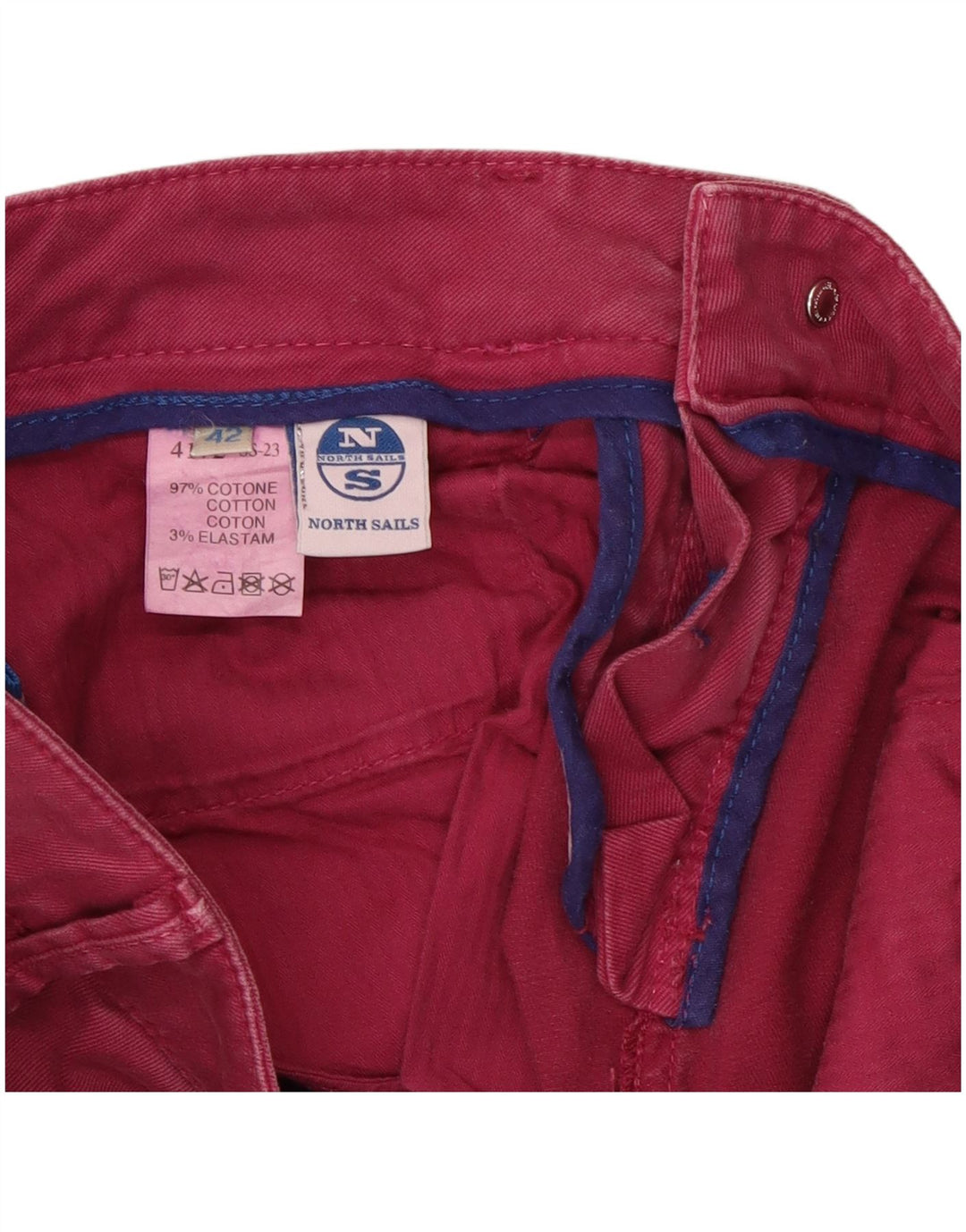 Jeans slim elasticizzati da donna North Sails IT 42 medio W30 L31 cotone rosa