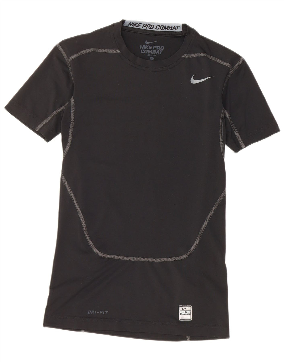 T-shirt a compressione Nike da uomo, piccola, in poliestere nero