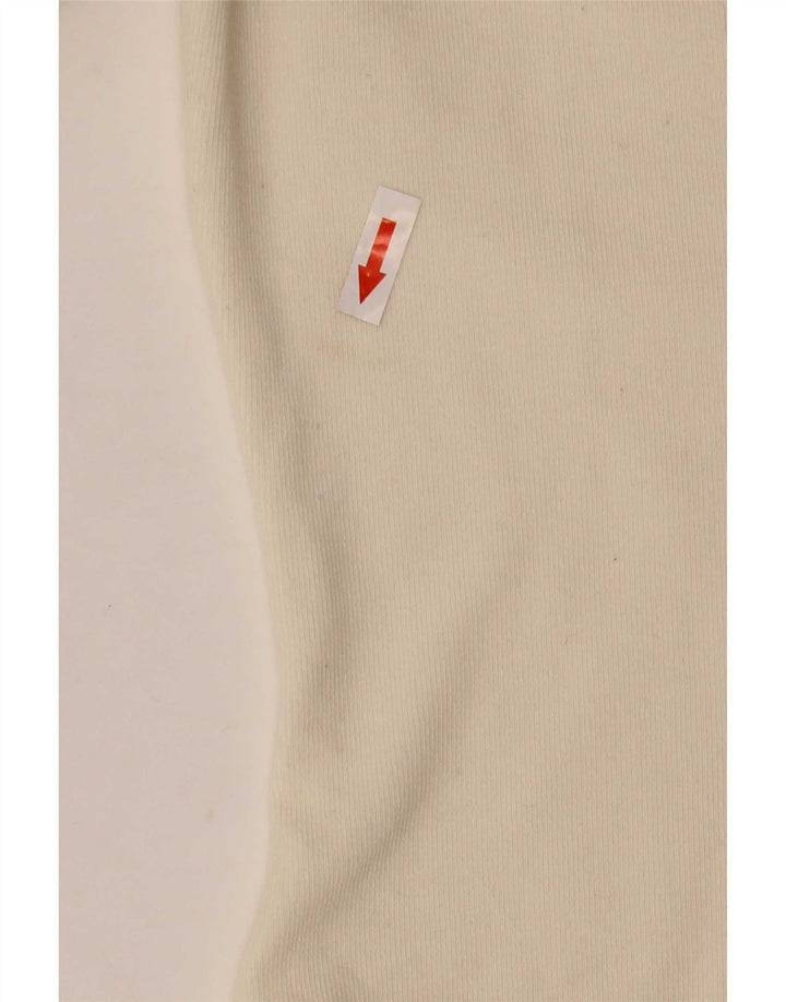 Body a maniche lunghe da donna Zara UK 12 medio bianco sporco