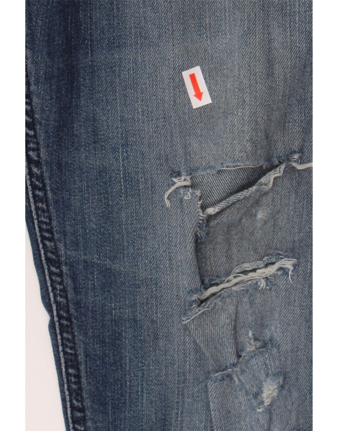 LEE Mens Daren Zip Fly Distressed Slim Jeans W33 L34  Blue Cotton Vintage Lee and Second-Hand Lee from Messina Hembry 