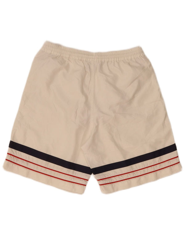 Pantaloncini sportivi da uomo Fila in poliestere a righe bianche medie