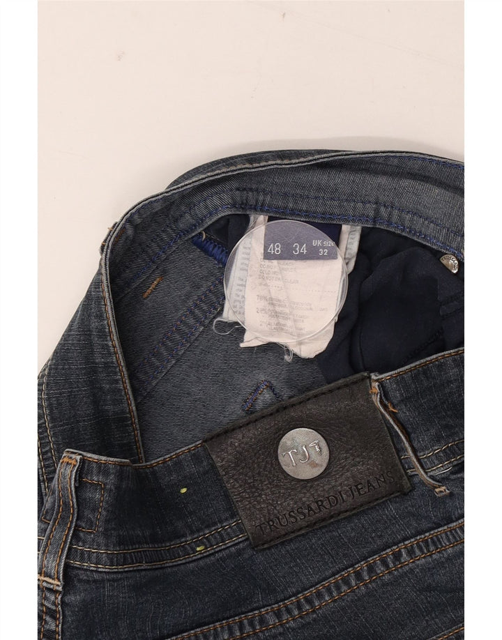 Jeans Slim Uomo Trussardi W32 L32 Blu Cotone