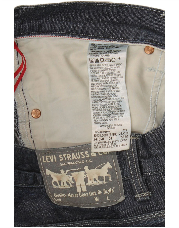 Jeans dritti da uomo Levi's W29 L34 cotone blu navy