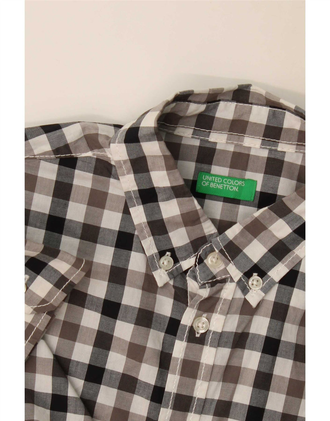 Camicia Benetton Bambino 11-12 Anni Check Multicolore