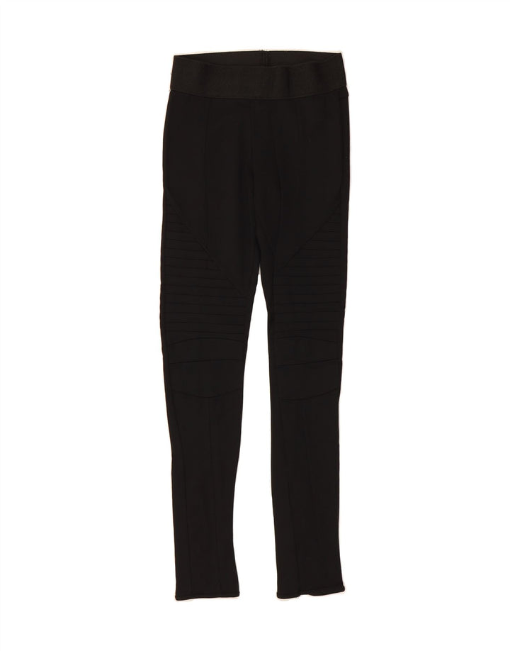 ZARA Womens Leggings UK 12 Medium  Black Polyamide Vintage Zara and Second-Hand Zara from Messina Hembry 