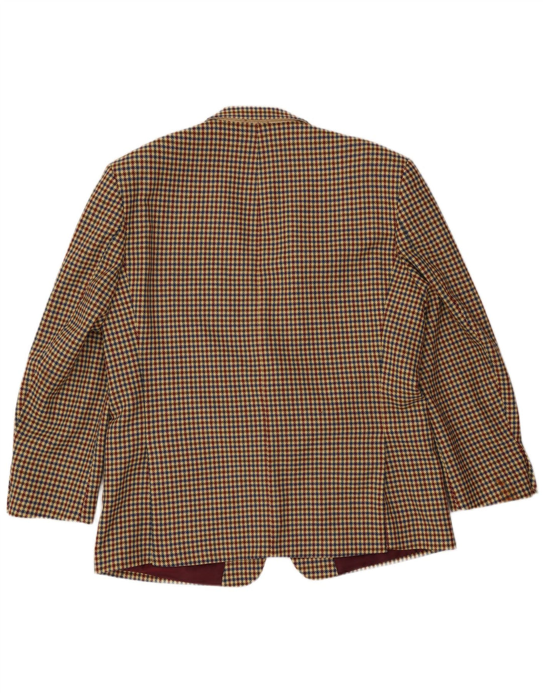 Giacca blazer da uomo a 2 bottoni Luigi Botto UK 40 grande lana pied de poule beige