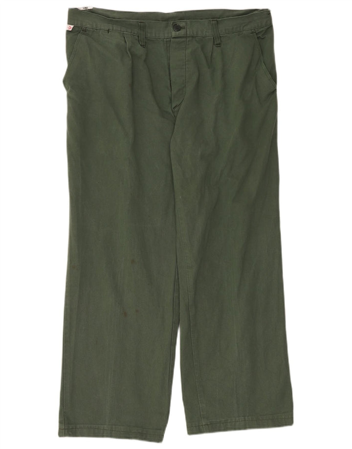 Pantaloni chino dritti da uomo VINTAGE W38 L30 verdi
