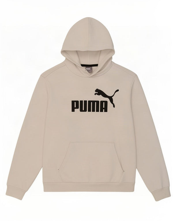 Felpa con cappuccio grafica da uomo Puma Large in cotone bianco