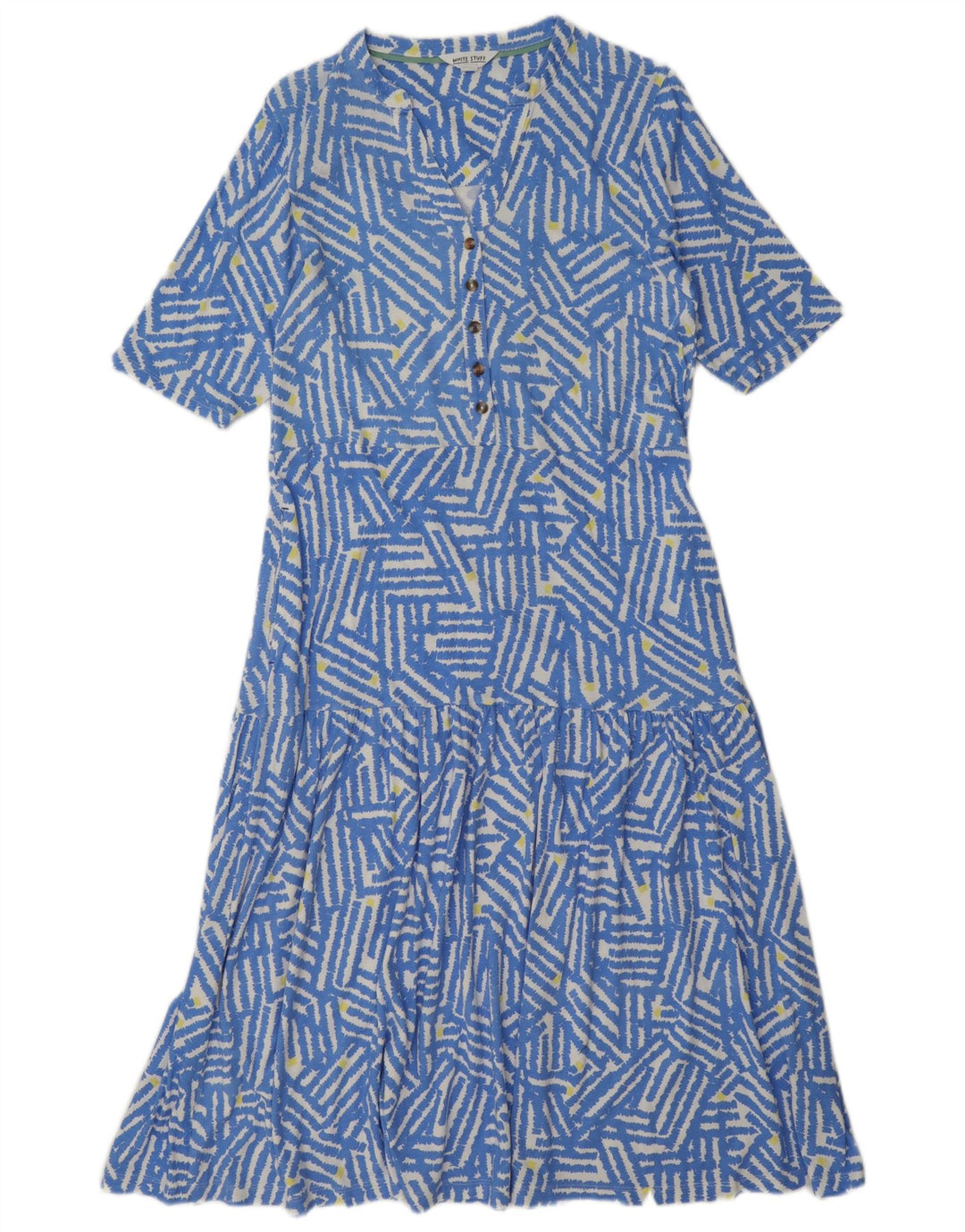 Abito a strati da donna White Stuff UK 12 Modale geometrico blu medio
