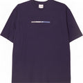 T-shirt grafica da uomo Reebok Top Large in cotone blu navy