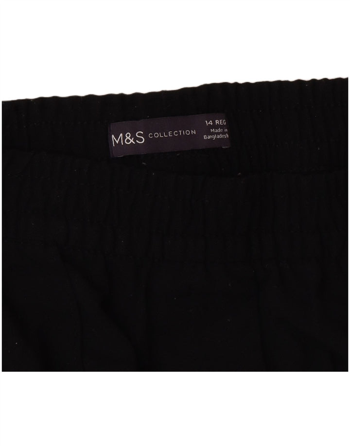 Pantaloni da tuta da donna Marks & Spencer UK 14 poliestere nero medio