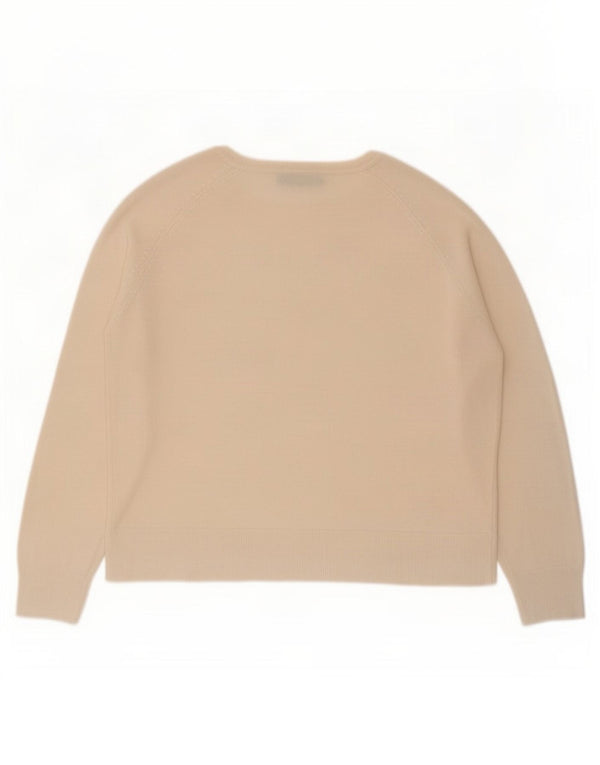 Maglione Zara da donna con scollo a barca UK 14 Viscosa beige medio