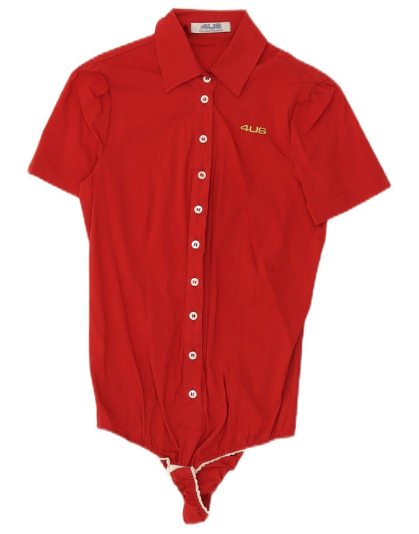 Cesare Paciotti 4US Camicia Body Donna IT 40 Small Rosso Cotone