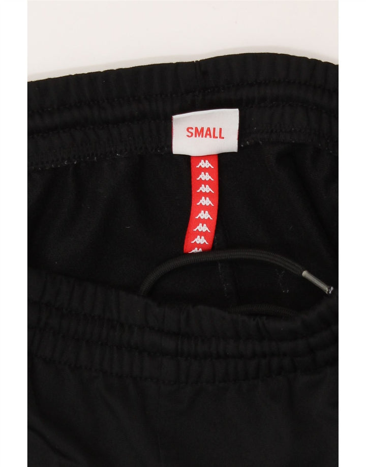 Pantaloni da tuta con grafica Kappa da donna UK 10 piccoli poliestere nero