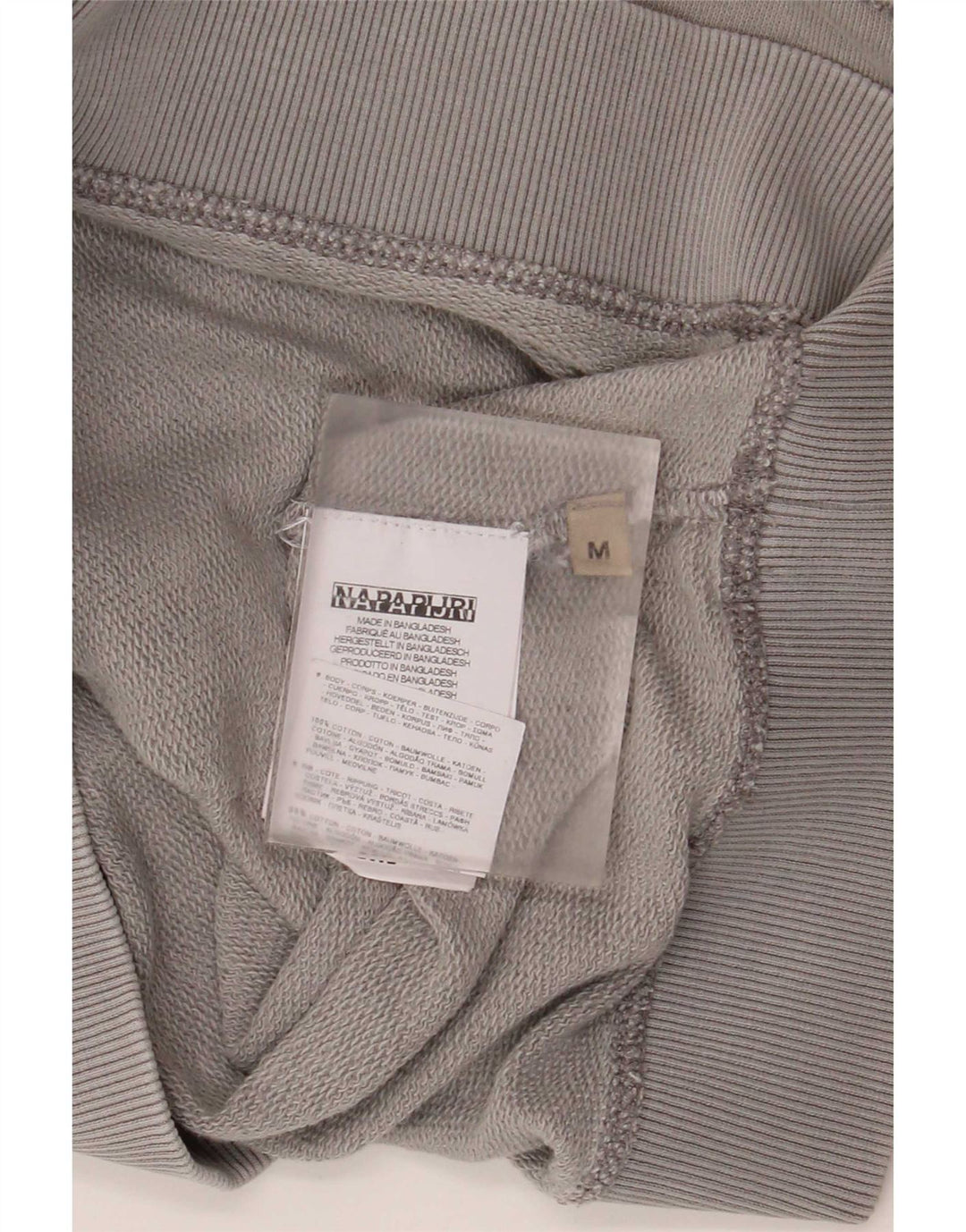 Maglione con cappuccio grafico da uomo Napapijri in cotone grigio medio
