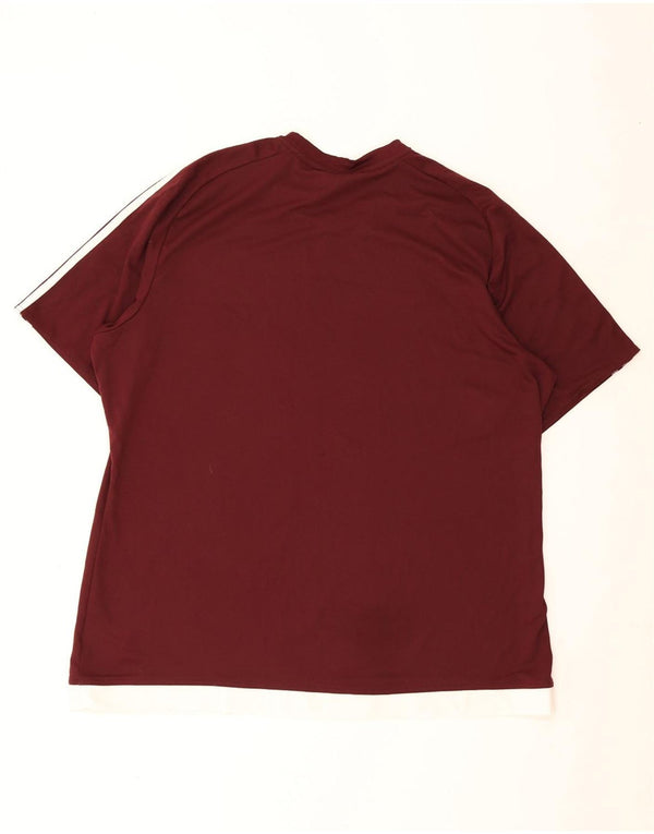 T-shirt Adidas Climalite da uomo Top 2XL Bordeaux poliestere