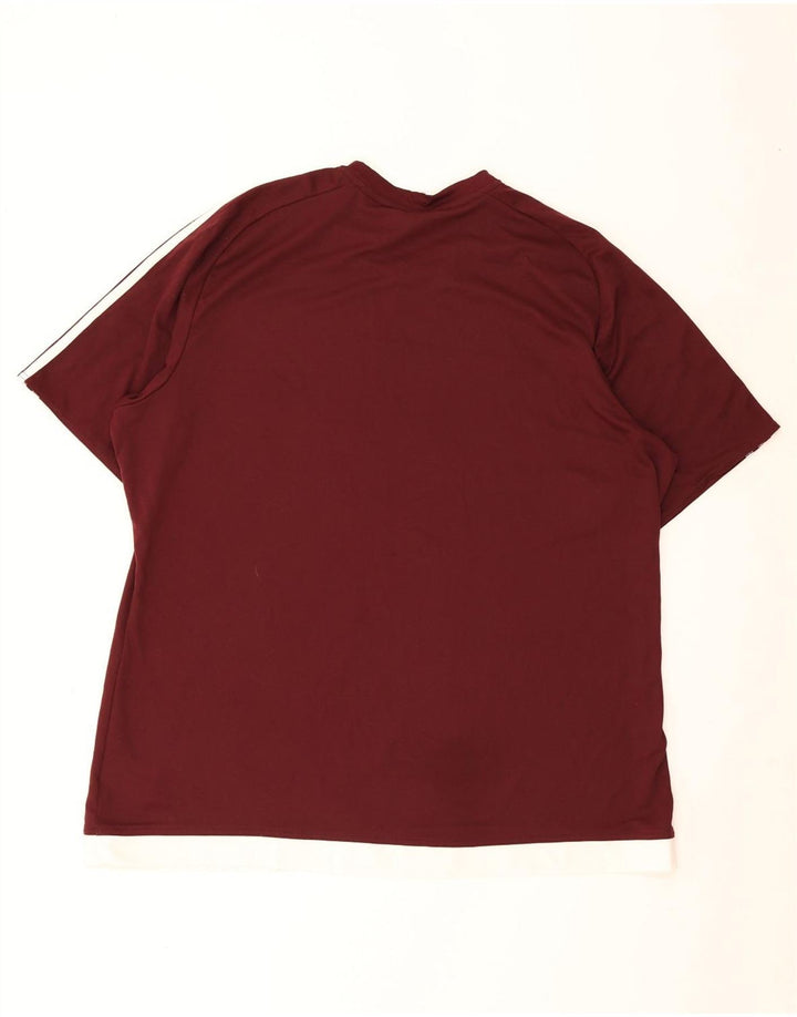 T-shirt Adidas Climalite da uomo Top 2XL Bordeaux poliestere