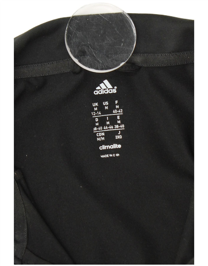 Giacca da ginnastica Adidas Climalite da donna UK 12/14 media nera