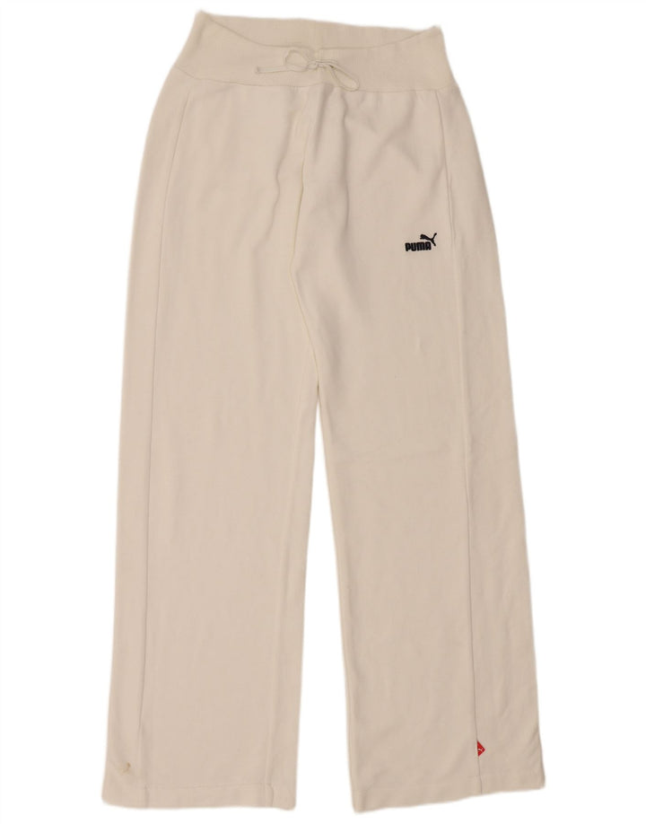 Pantaloni della tuta da donna Puma UK 14 Large White Cotton
