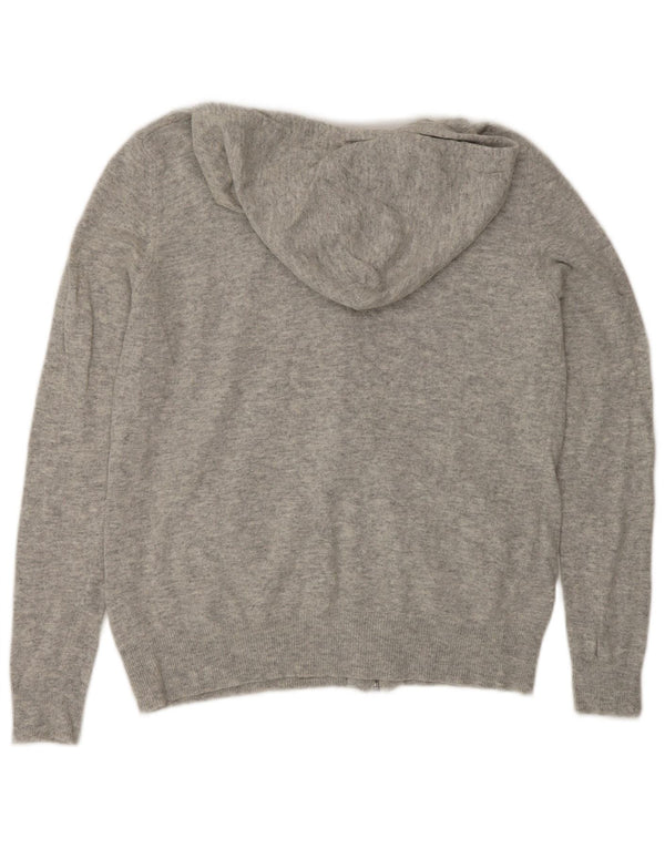 Maglione cardigan con zip intera e cappuccio da donna Superdry UK 14 Grigio medio chiazzato