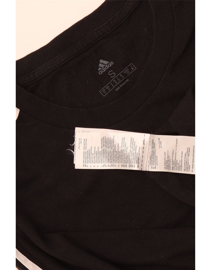 T-shirt Adidas da uomo Top Small in cotone nero