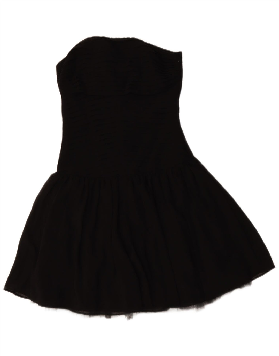 Abito senza spalline da donna Zara UK 8 piccolo poliestere nero
