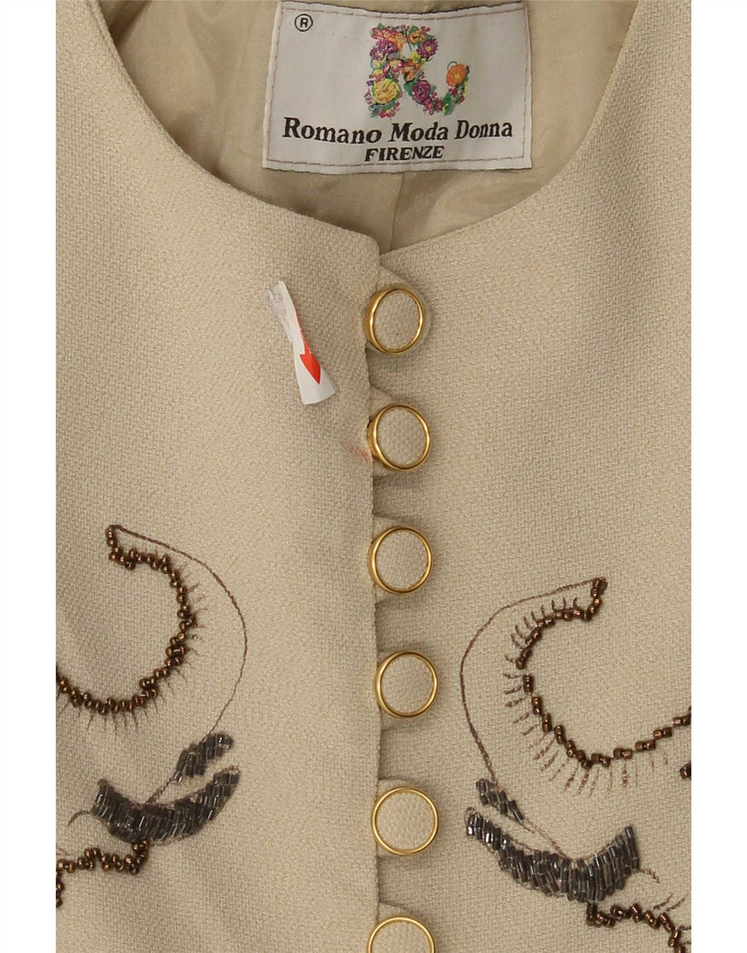 Giacca blazer grafica da donna vintage IT 42 Stampa animalier beige medio