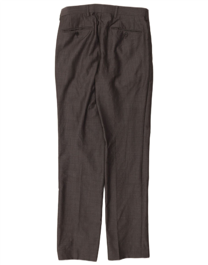 Pantaloni da abito dritti autografi da uomo Marks & Spencer W30 L33 in lana grigia