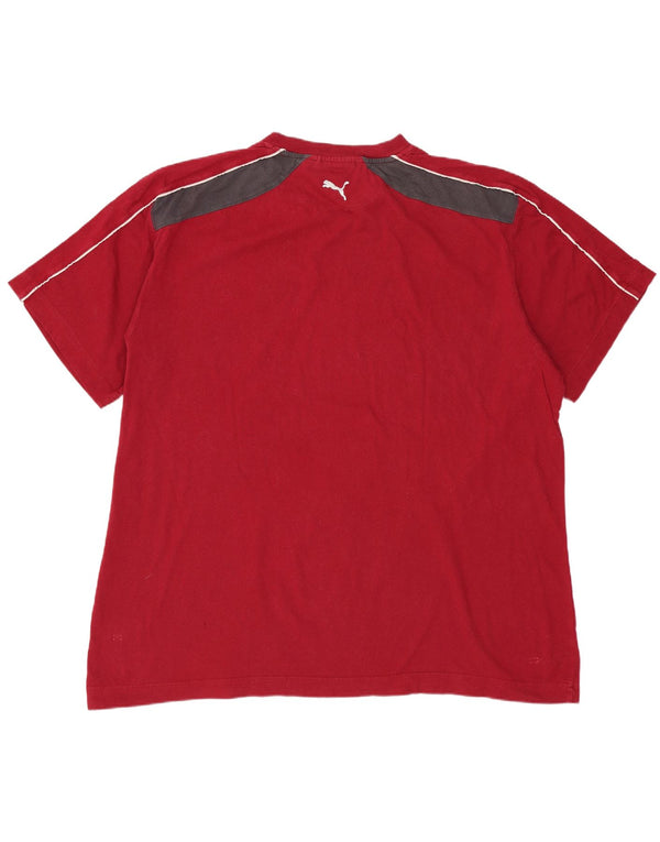 T-shirt grafica da uomo PUMA Top 2XL Rosso color block