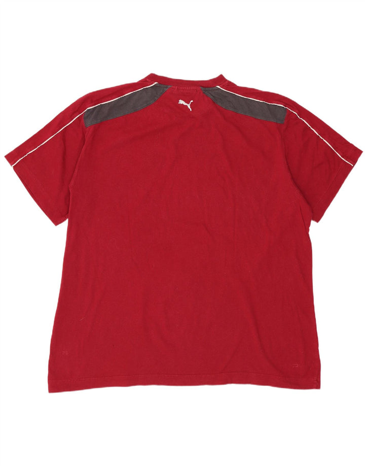 T-shirt grafica da uomo PUMA Top 2XL Rosso color block