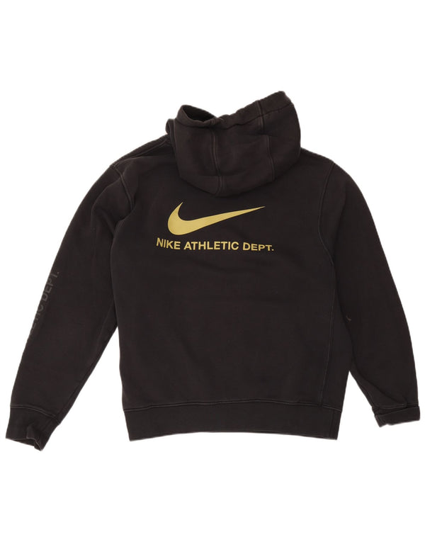 Felpa con cappuccio grafica da uomo NIKE, cotone nero medio