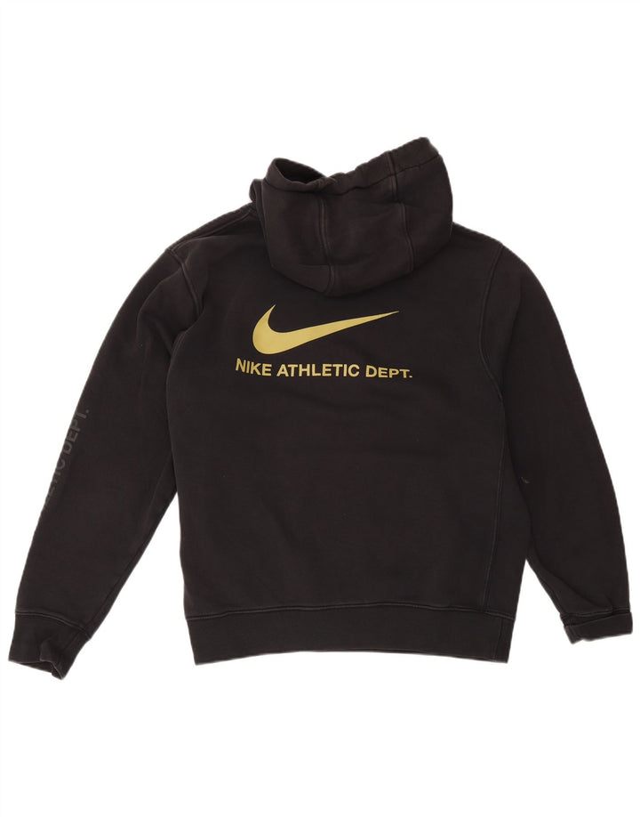 Felpa con cappuccio grafica da uomo NIKE, cotone nero medio