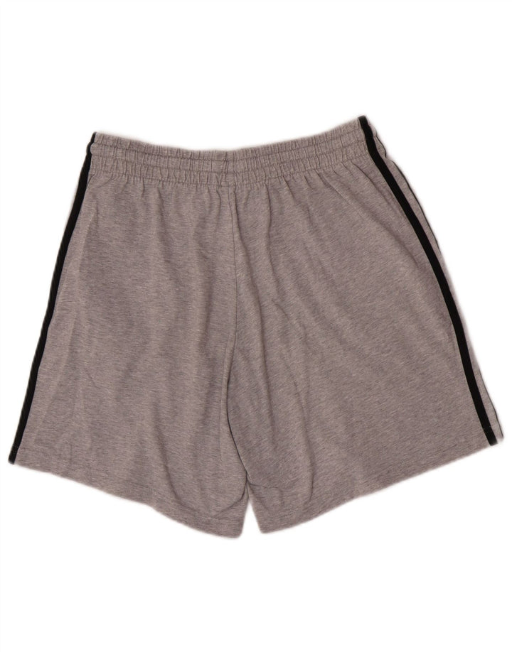 Pantaloncini sportivi da uomo Adidas in cotone grigio medio