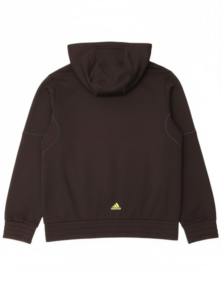 Felpa con cappuccio con zip grafica Adidas Predator da ragazzo 13-14 anni in poliestere nero