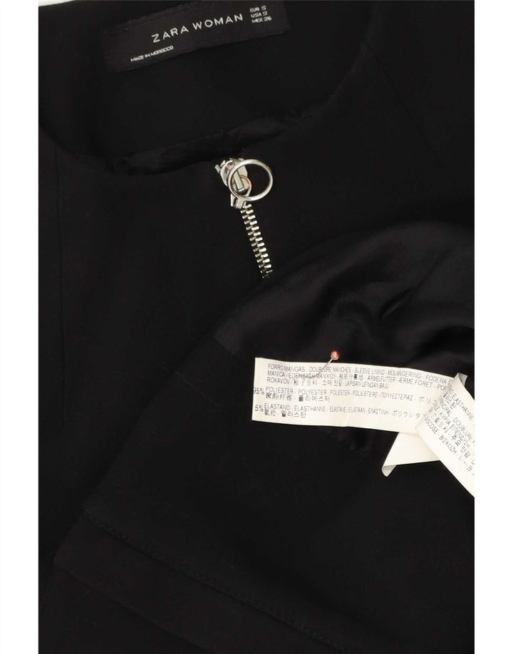Giacca blazer corta da donna Zara UK 10 piccola poliestere nero