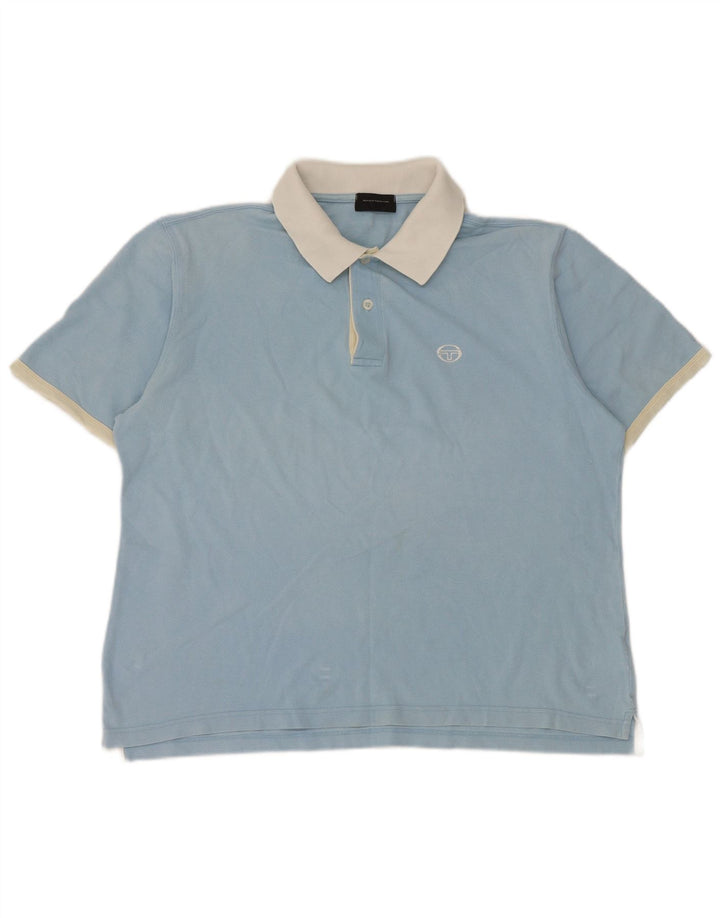 Polo Uomo Sergio Tacchini IT 48 Blu Medio Colorblock Cotone
